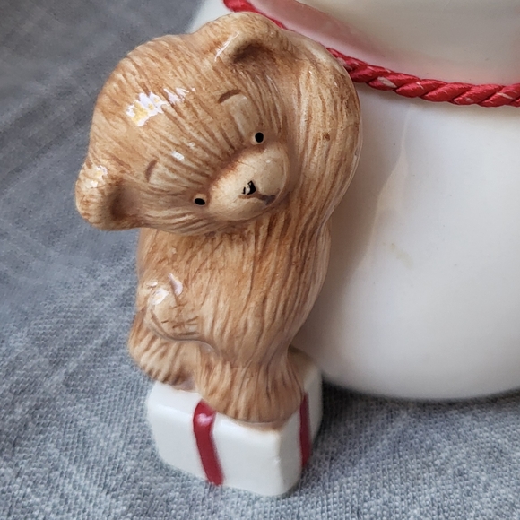 🎄Vintage, Teddy Bear, Candy Dish, Christmas - Picture 7 of 14